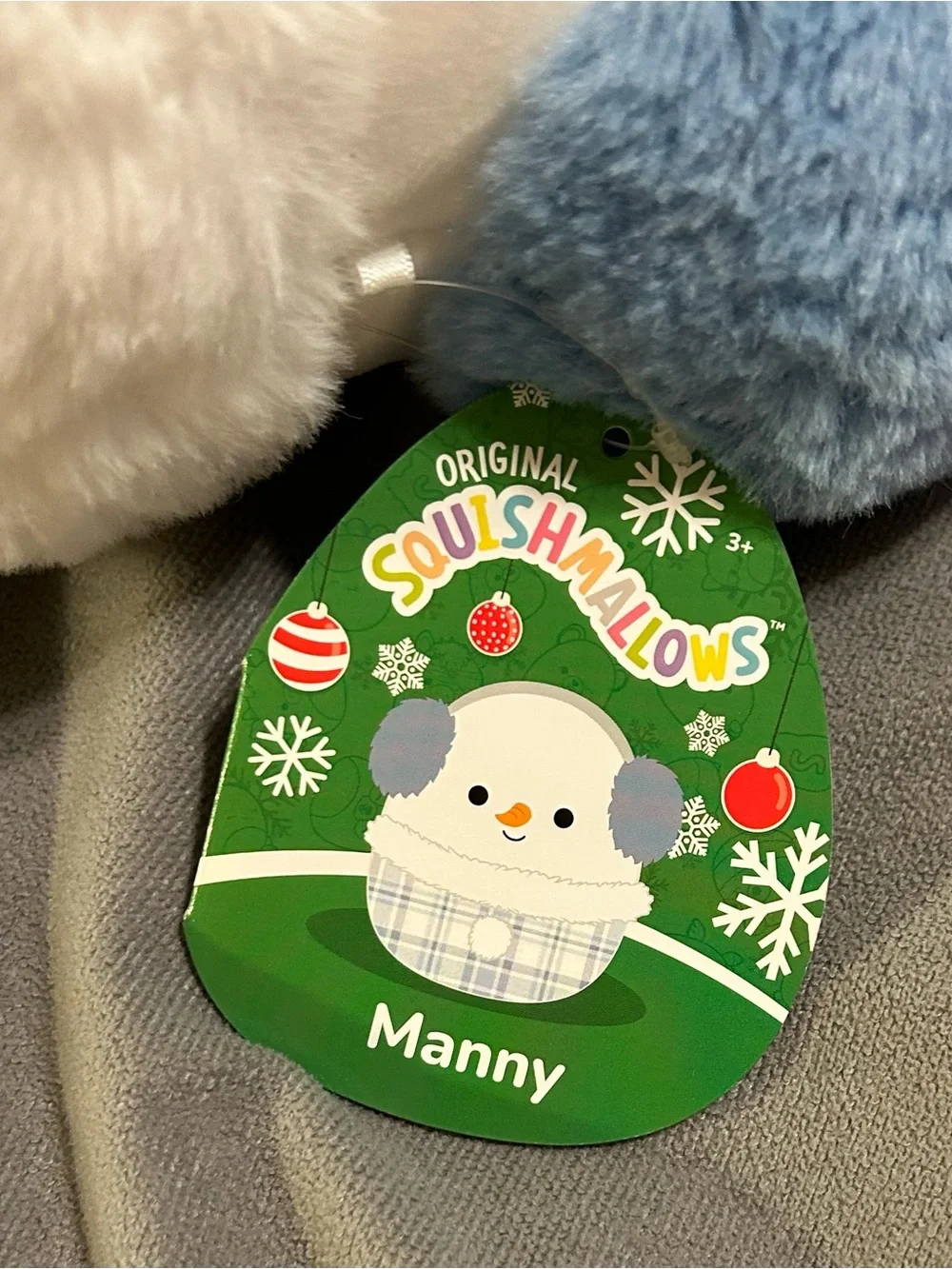 Squishmallows Manny Christmas snowman 12” NEW 2024